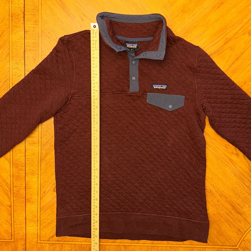 Patagonia Organic Cotton Quilt Snap-T Pullover Women’s Size Medium Dark Ruby - Picture 9 of 15